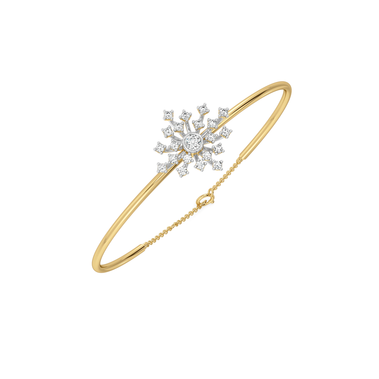 Aurora Strike - Pure Gold Lab Diamond Bangle