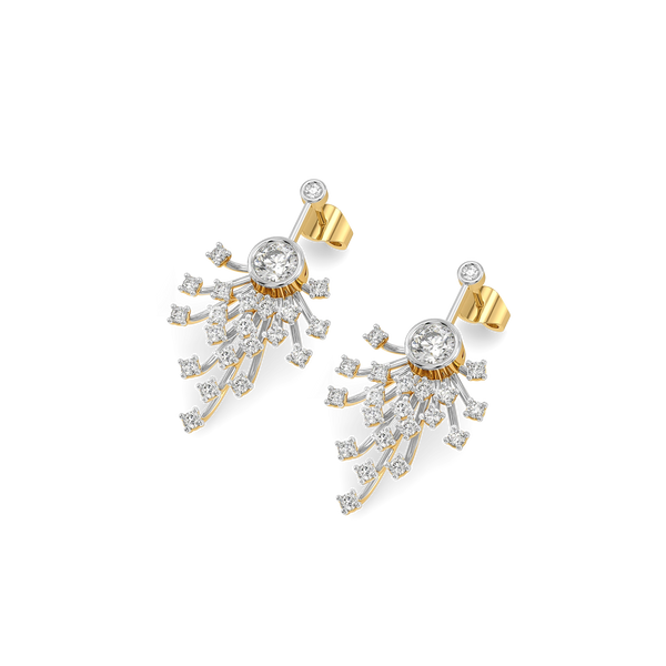 Aurora Strike - Pure Gold Lab Diamond Drop Earrings