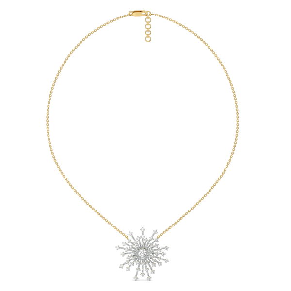 Aurora Strike - Pure Gold Lab Grown Diamond Necklace - Lukson 