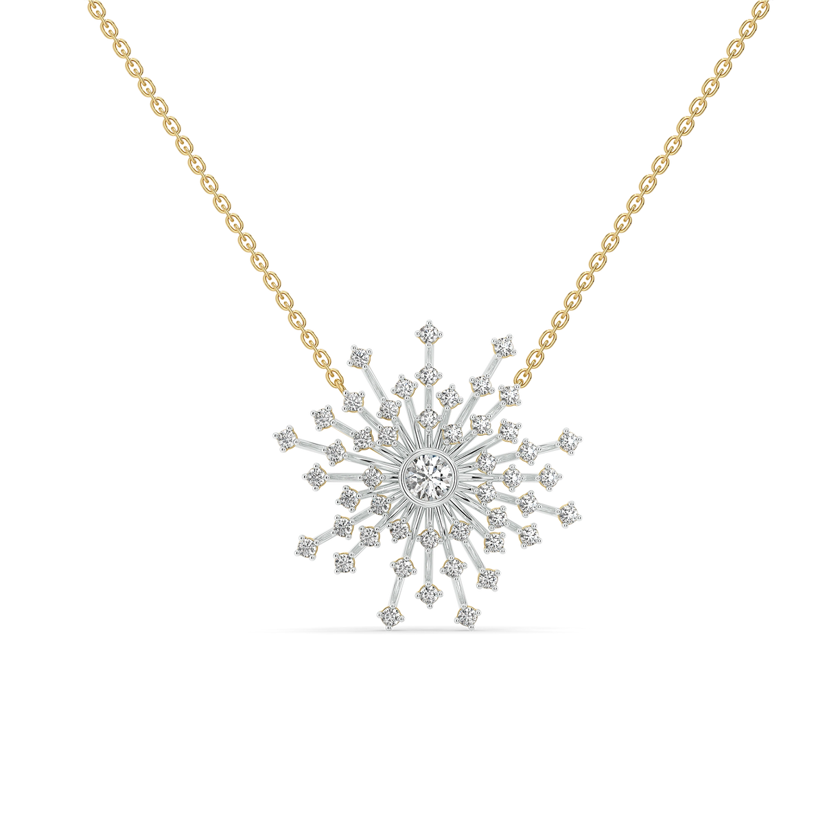Aurora Strike - Pure Gold Lab Diamond Necklace