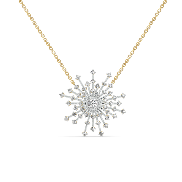 Aurora Strike - Pure Gold Lab Grown Diamond Necklace