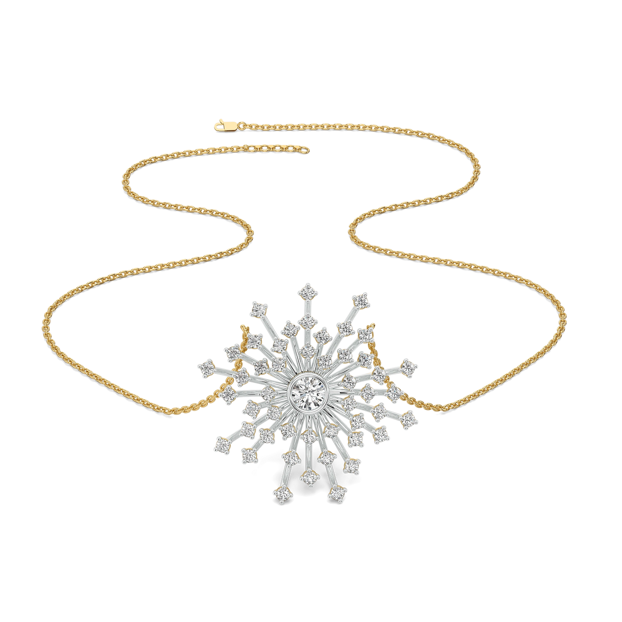 Aurora Strike - Pure Gold Lab Diamond Necklace