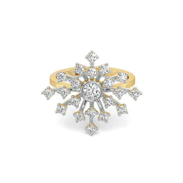 Lukson Aurora Strike Gold Lab Grown Diamond Ring in India