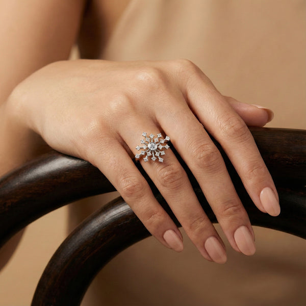 Lukson Aurora Strike Pure Gold Lab Grown Diamond Ring