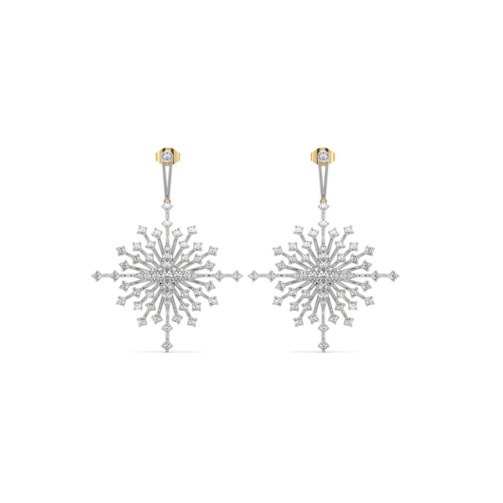 Afterlight Bloom - Pure Gold Lab Diamond Drop Earrings