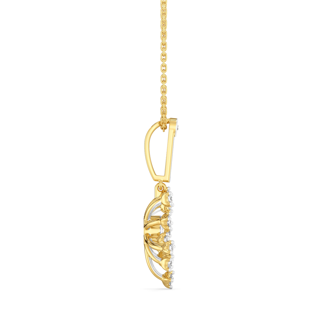 Twilight Flicker - Pure Gold Lab Diamond Pendant