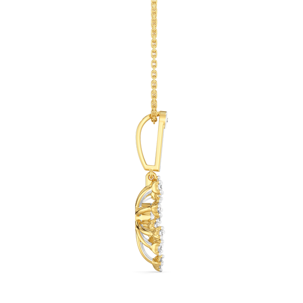 Twilight Flicker - Pure Gold Lab Diamond Pendant