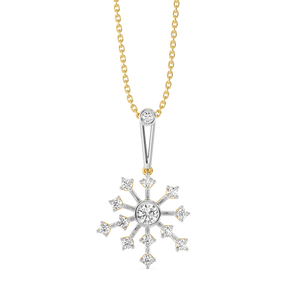 Twilight Flicker - Pure Gold Lab Diamond Pendant