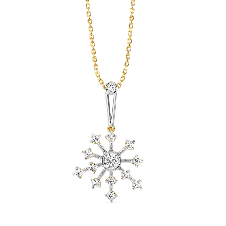 Twilight Flicker - Pure Gold Lab Diamond Pendant