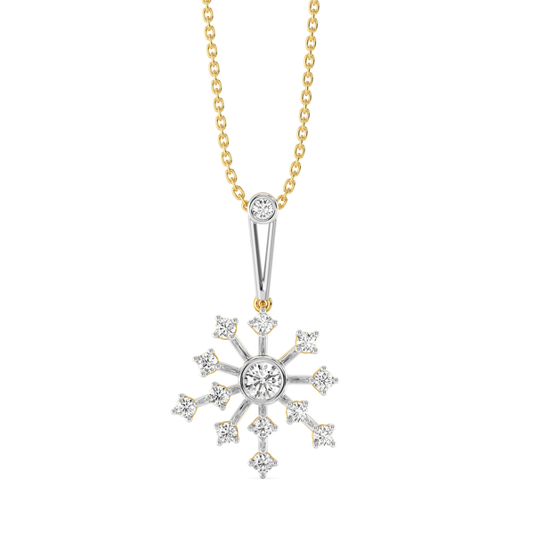 Twilight Flicker - Pure Gold Lab Diamond Pendant