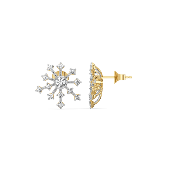 Lukson Twilight Pure Gold Lab Grown Diamond Stud Earrings in India