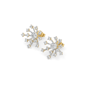 Twilight Flicker - Pure Gold Lab Diamond Stud Earrings