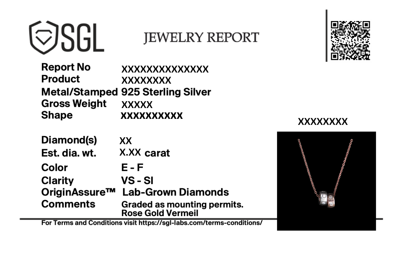 Duo Harmony - Lab Diamond Pendant Necklace