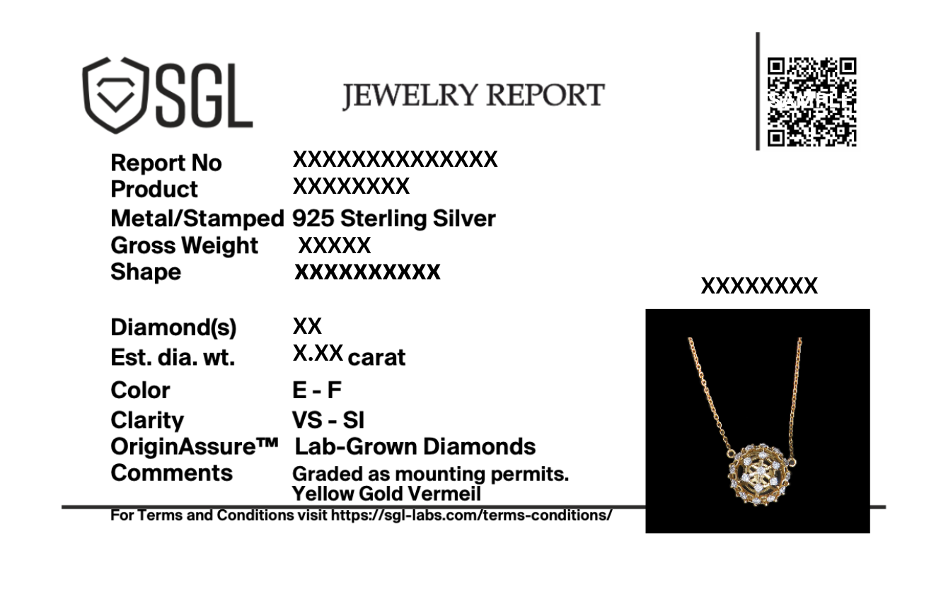 Classic Compass - Lab Diamond Pendant Necklace