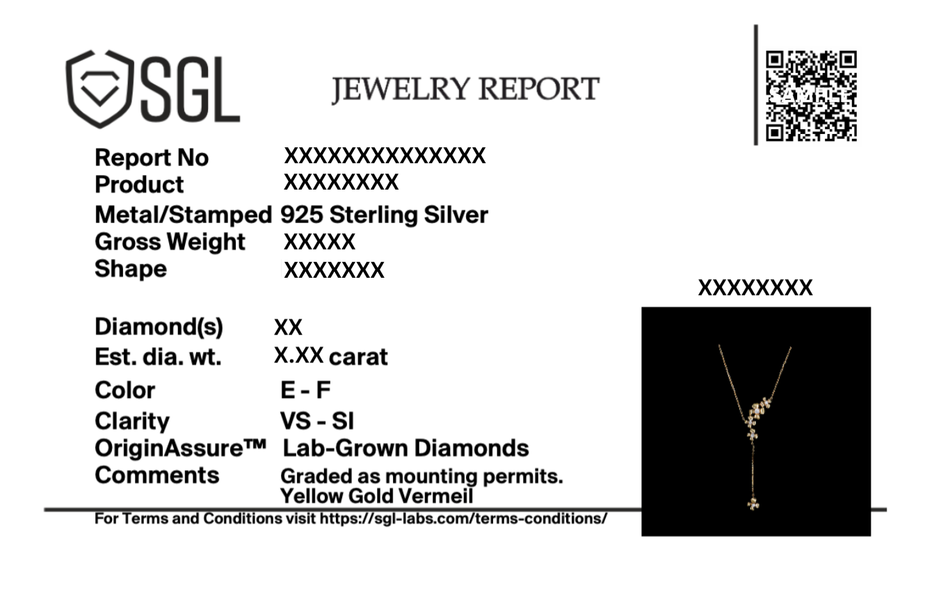 Petal Play - Lab Diamond Lariat Necklace