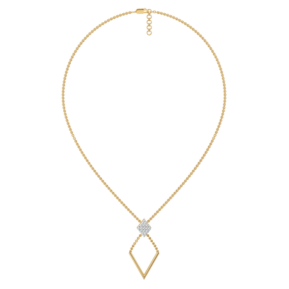 Diamond Arc Lariat Necklace