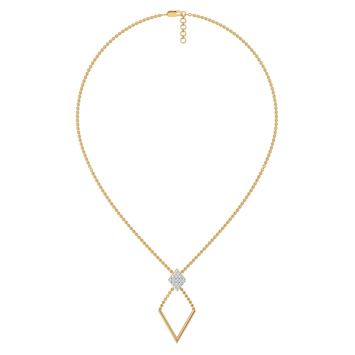 Diamond Arc - Lab Diamond Lariat Necklace