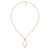 Lukson Diamond Arc 18kt Gold Vermeil Lab Grown Diamond Lariat Necklace 