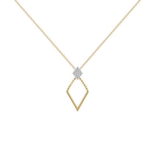 Diamond Arc Lariat Necklace