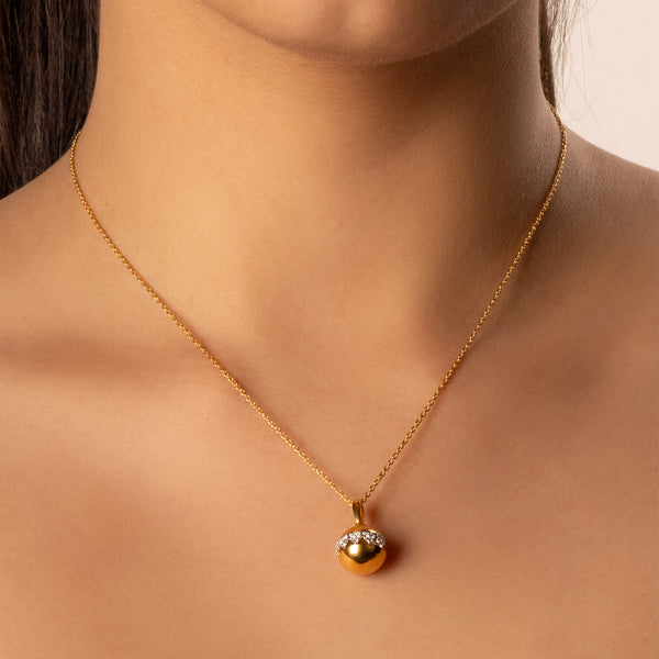 Eternal Heart Orbit Lab Grown Diamond Pendant Necklace - Lukson