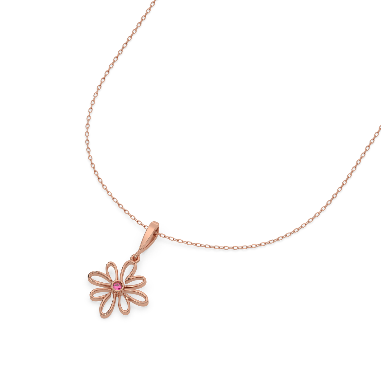 Elegance - Ruby Blossom Necklace