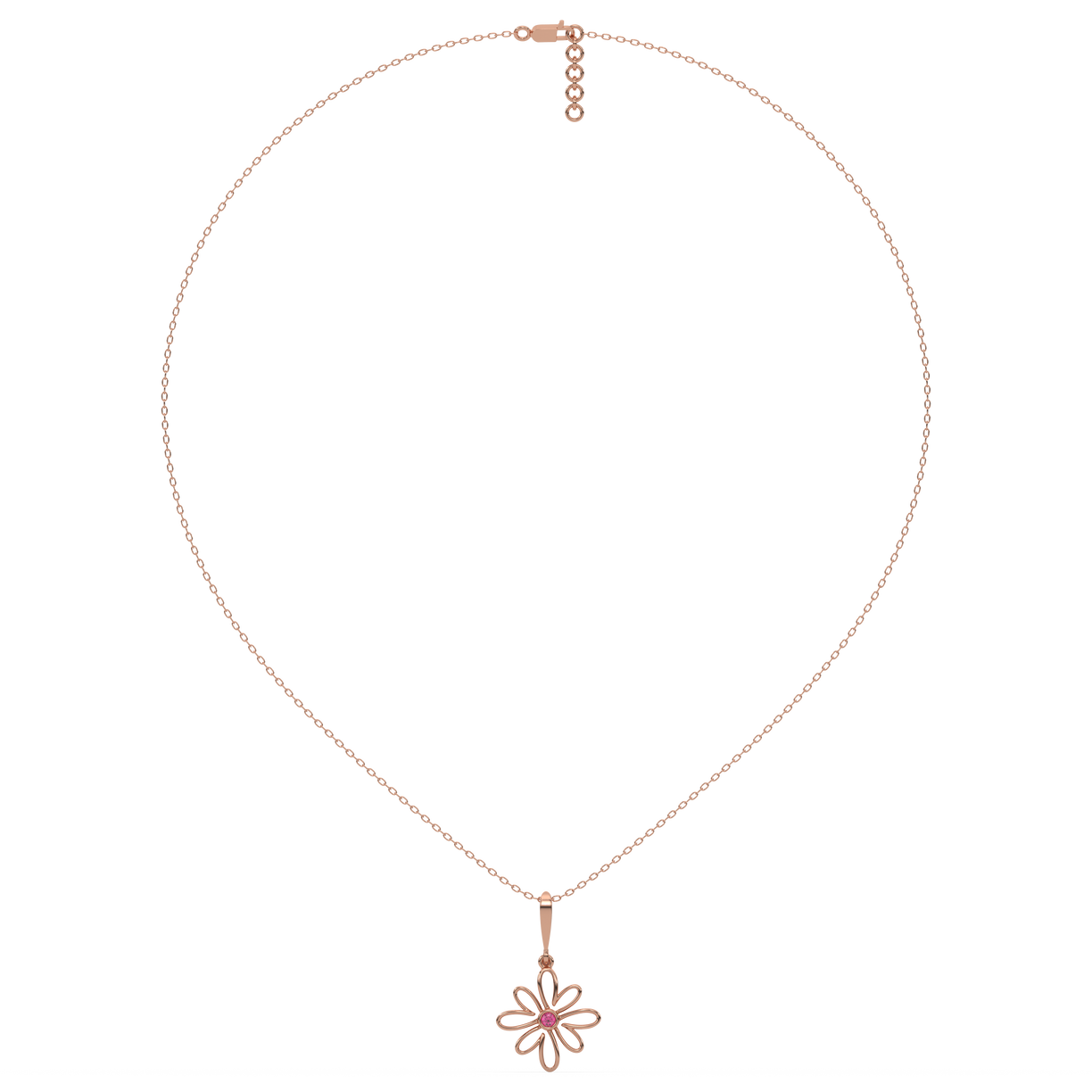 Elegance - Ruby Blossom Necklace