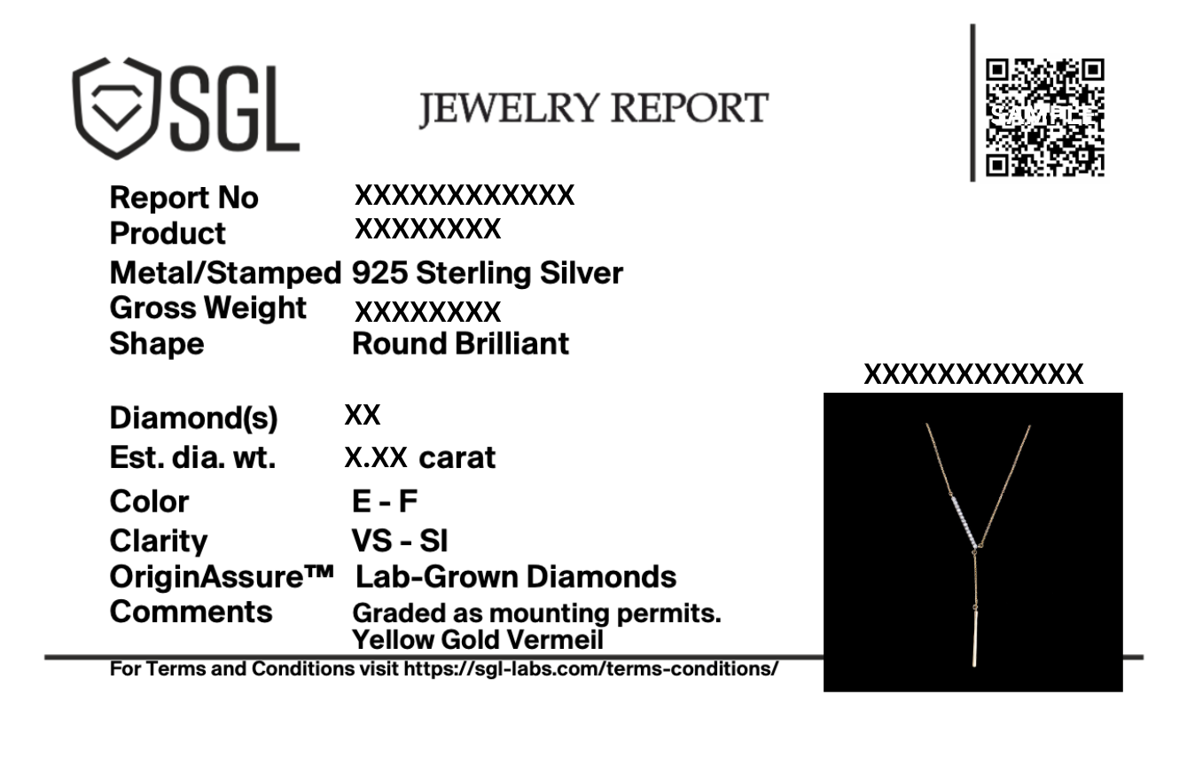 Cera Lariat - Lab Diamond Necklace