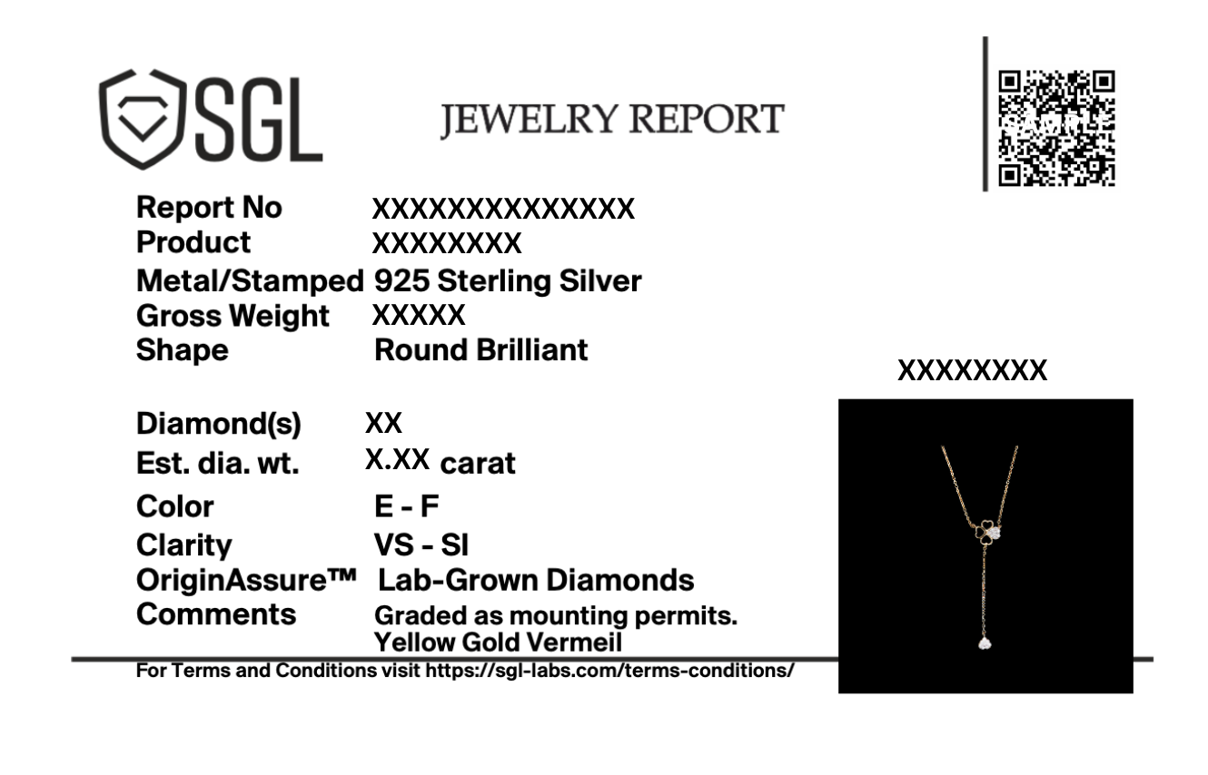 Four Leaf Cascade - Lab Diamond Lariat Necklace