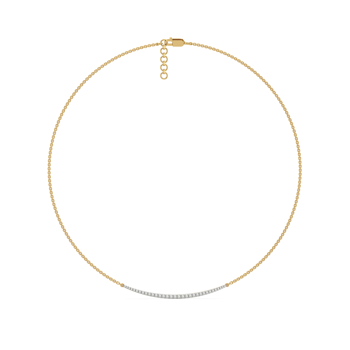 Classic Crescent - Lab Diamond Necklace