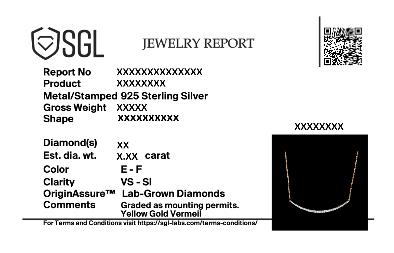 Classic Crescent - Lab Diamond Necklace