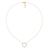 Halo Pendant - 18kt Gold Vermeil Lab Grown Diamond Necklace Online- Lukson 