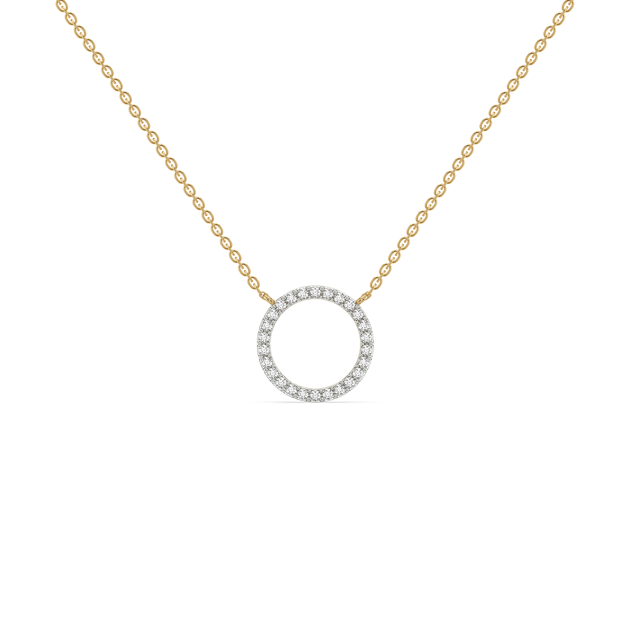 Halo Pendant - 18kt Gold Vermeil Lab Grown Diamond Necklace