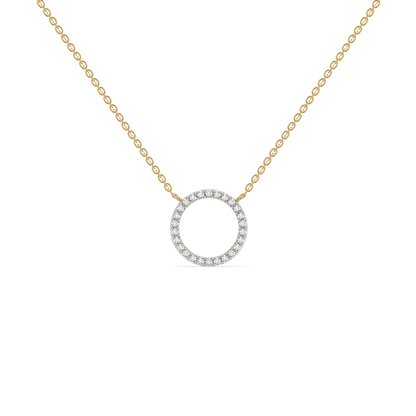 Halo Pendant Necklace - Lab Grown Diamond