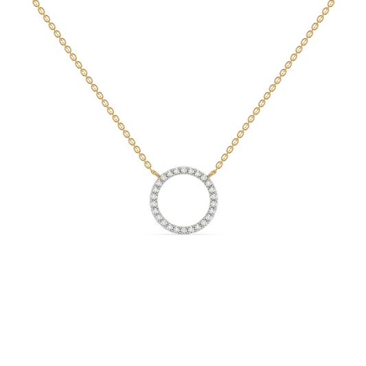 Halo Pendant Necklace - Lab Grown Diamond