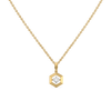  Hexa Solitaire Lab Grown Diamond Pendant Necklace - Lukson