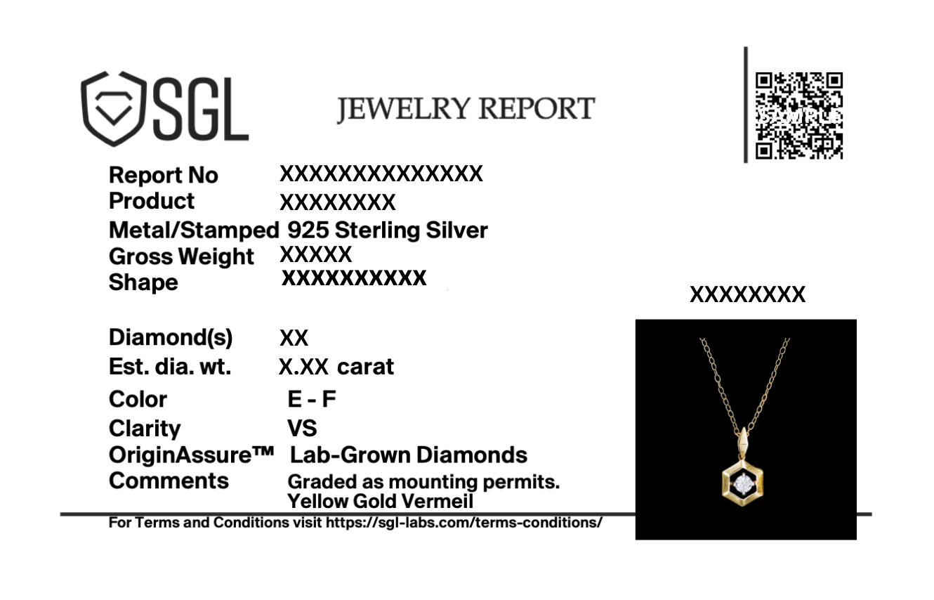 Hexa Solitaire - Lab Diamond Pendant Necklace
