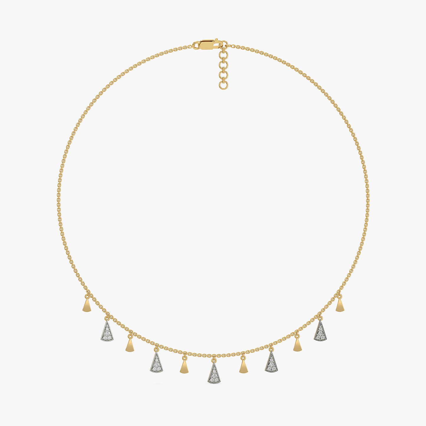Edgy Elegance - Lab Diamond Necklace