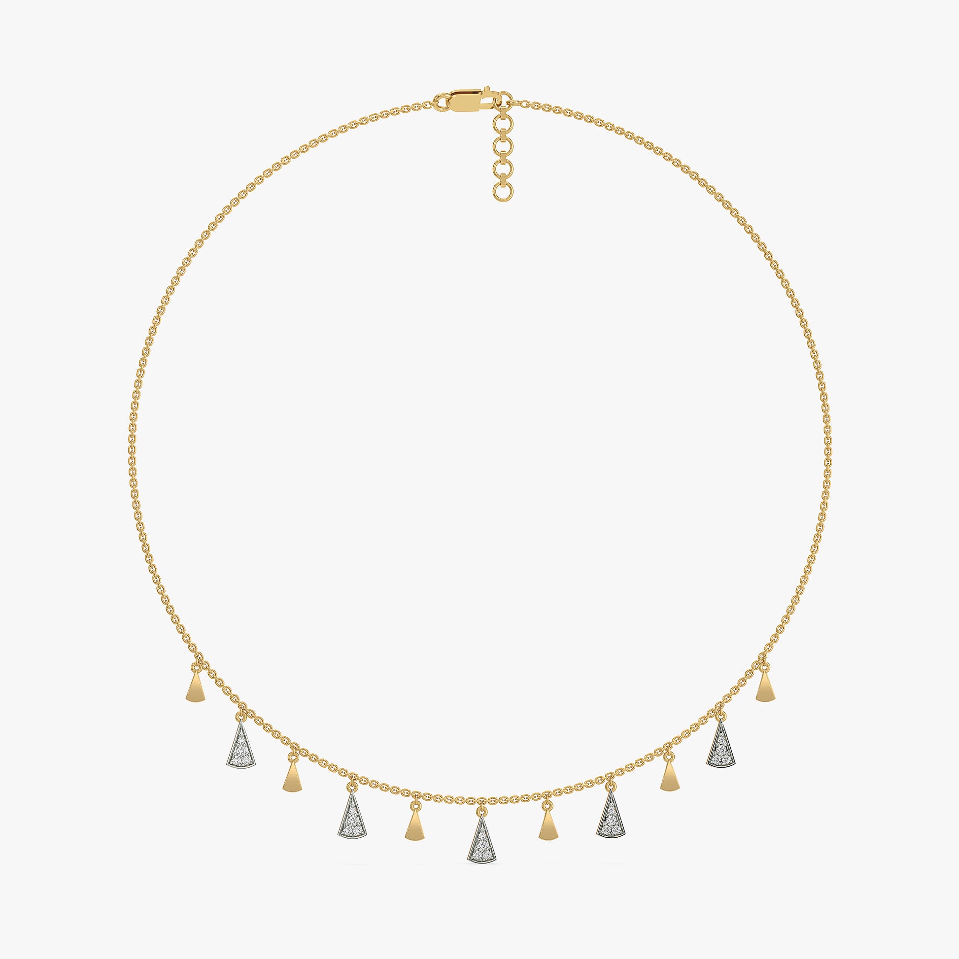 Edgy Elegance - Lab Diamond Necklace
