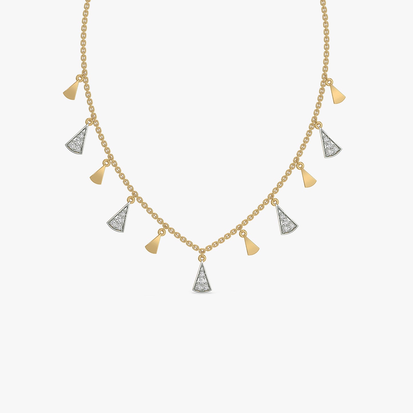 Edgy Elegance - Lab Diamond Necklace