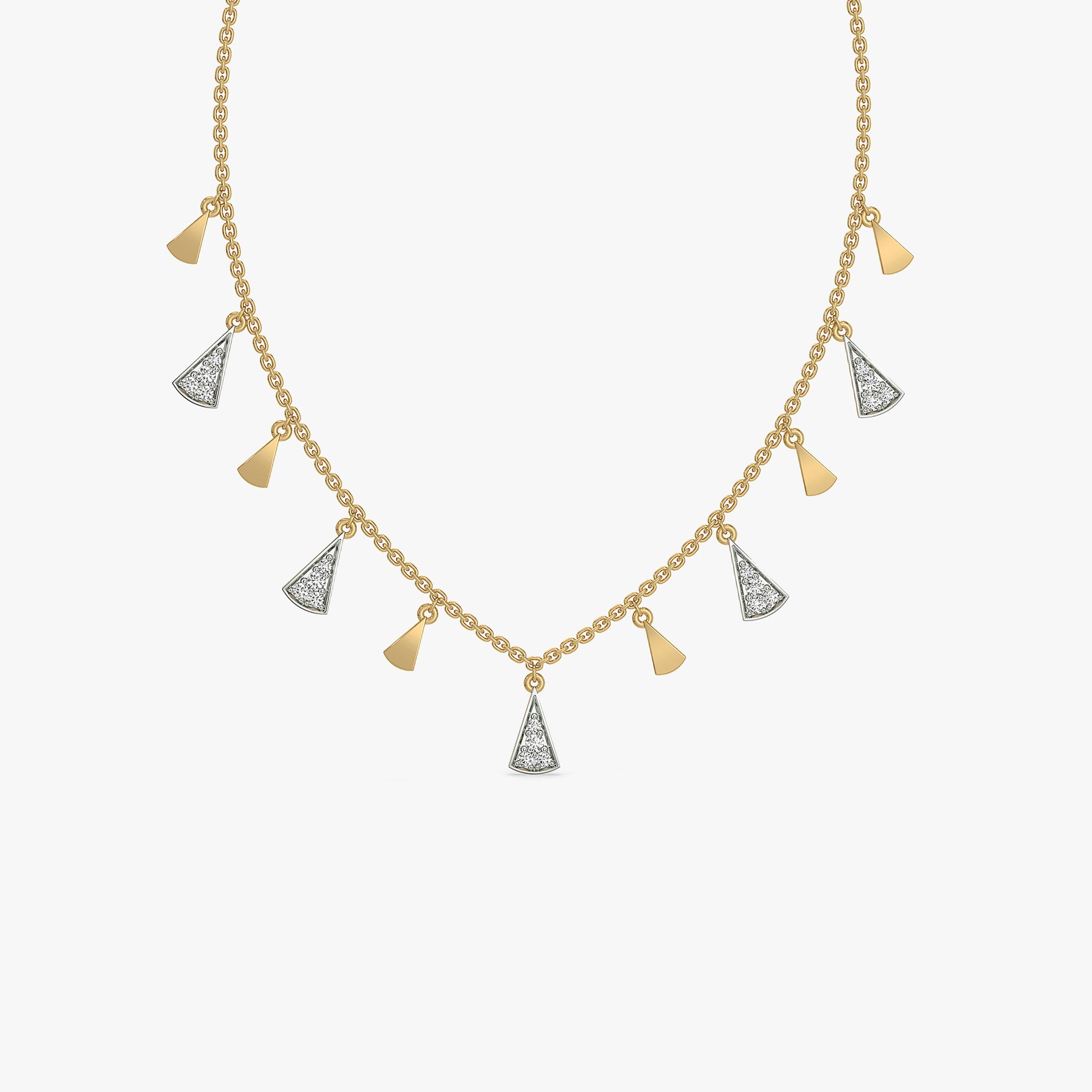 Edgy Elegance - Lab Diamond Necklace