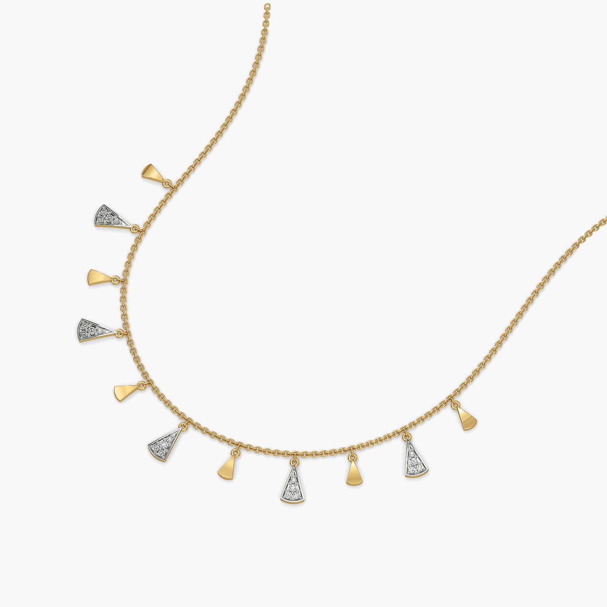 Edgy Elegance - Lab Diamond Necklace