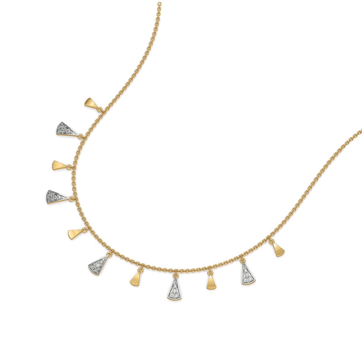 Edgy Elegance Lab Grown Diamond Necklace for Women - Lukson 