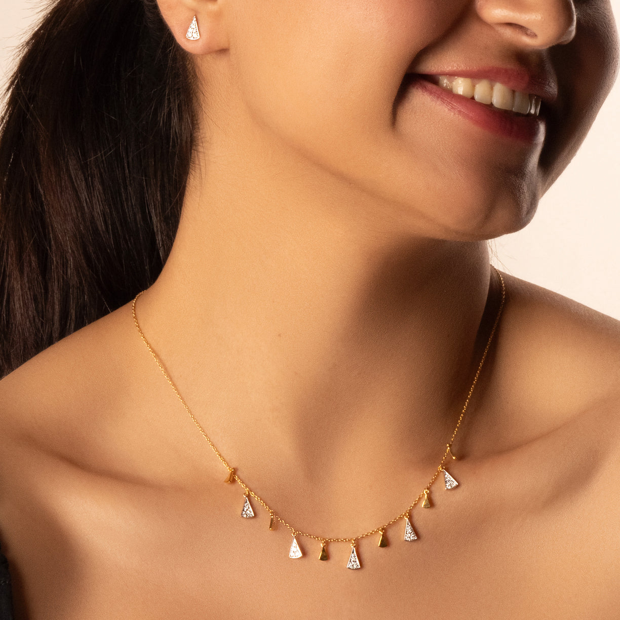 Lukson Edgy Elegance Lab Grown Diamond Necklace