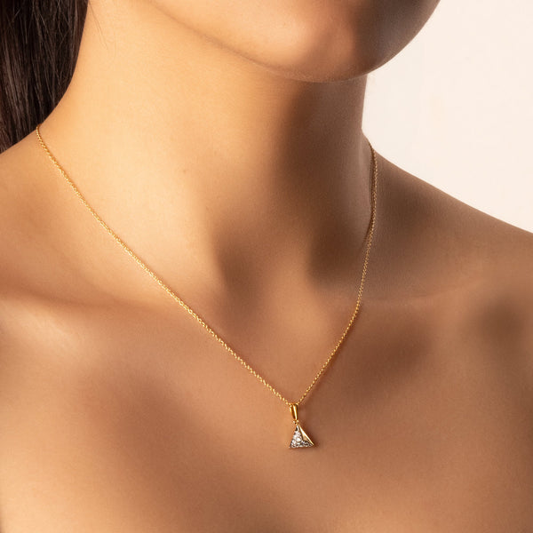Prism Point Lab Grown Diamond Pendant Necklace - Lukson