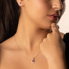 Regal Amethyst Lab Grow Diamond Pendant Necklace for Women - Lukson 