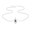 Regal Amethyst Lab Grow Diamond Pendant Necklace Online - Lukson 