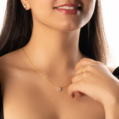 The Diamond Circle Solitaire Necklace