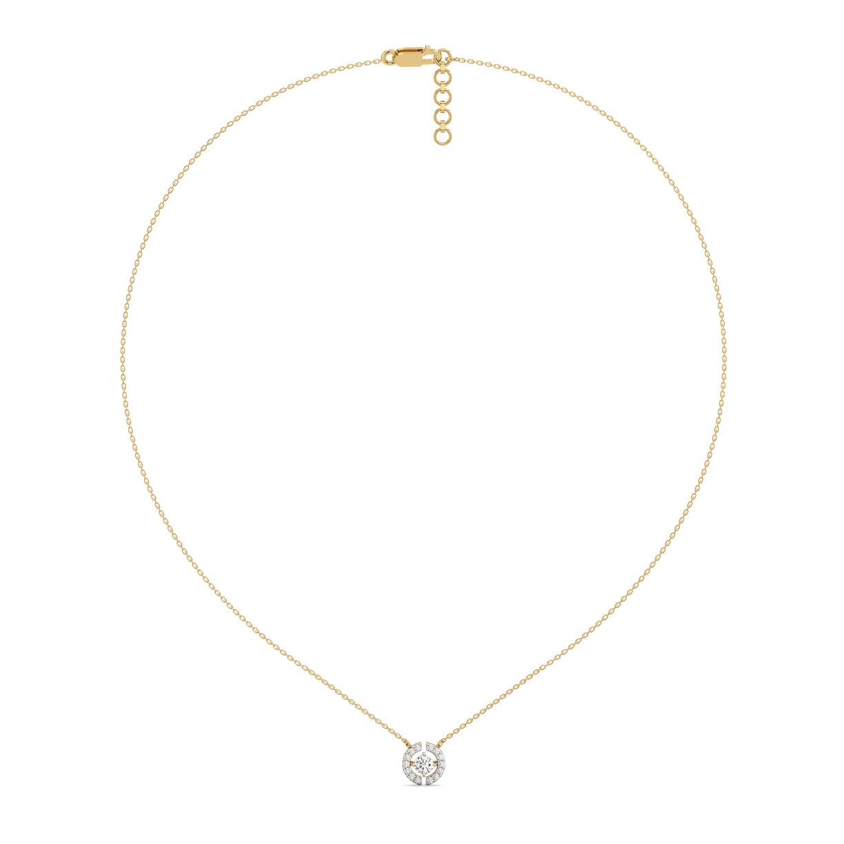 The Diamond Circle - Lab Diamond Solitaire Necklace