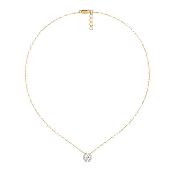 The Diamond Circle - Lab Grown Diamond Solitaire Necklace Online - Lukson 