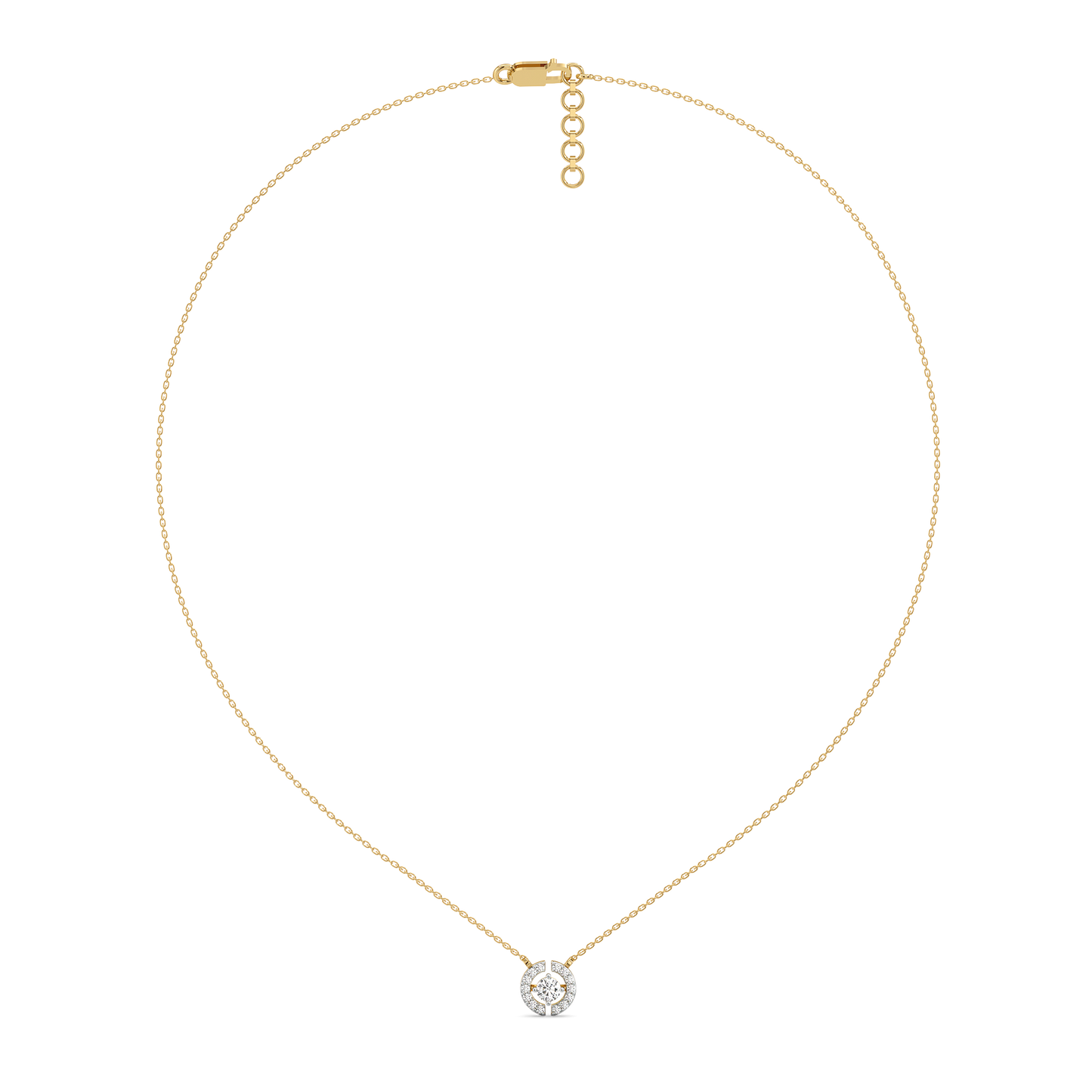 The Diamond Circle Solitaire Necklace